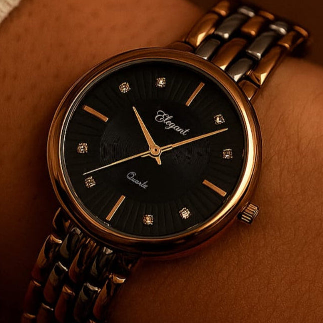 BTC Elegant Obsidian Series - Black Dial Ladies Watch BLK2511006