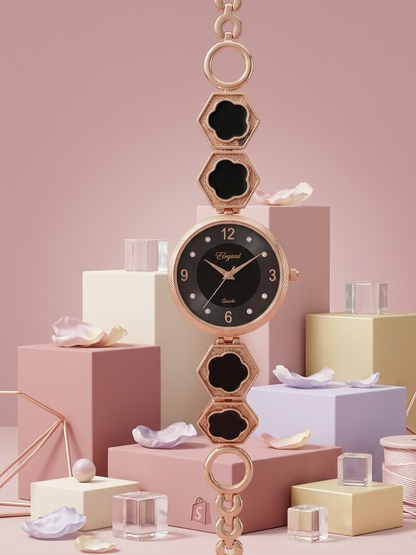 BTC Elegant Obsidian Series - Black Dial Women Giftbox Watch BLK2511024