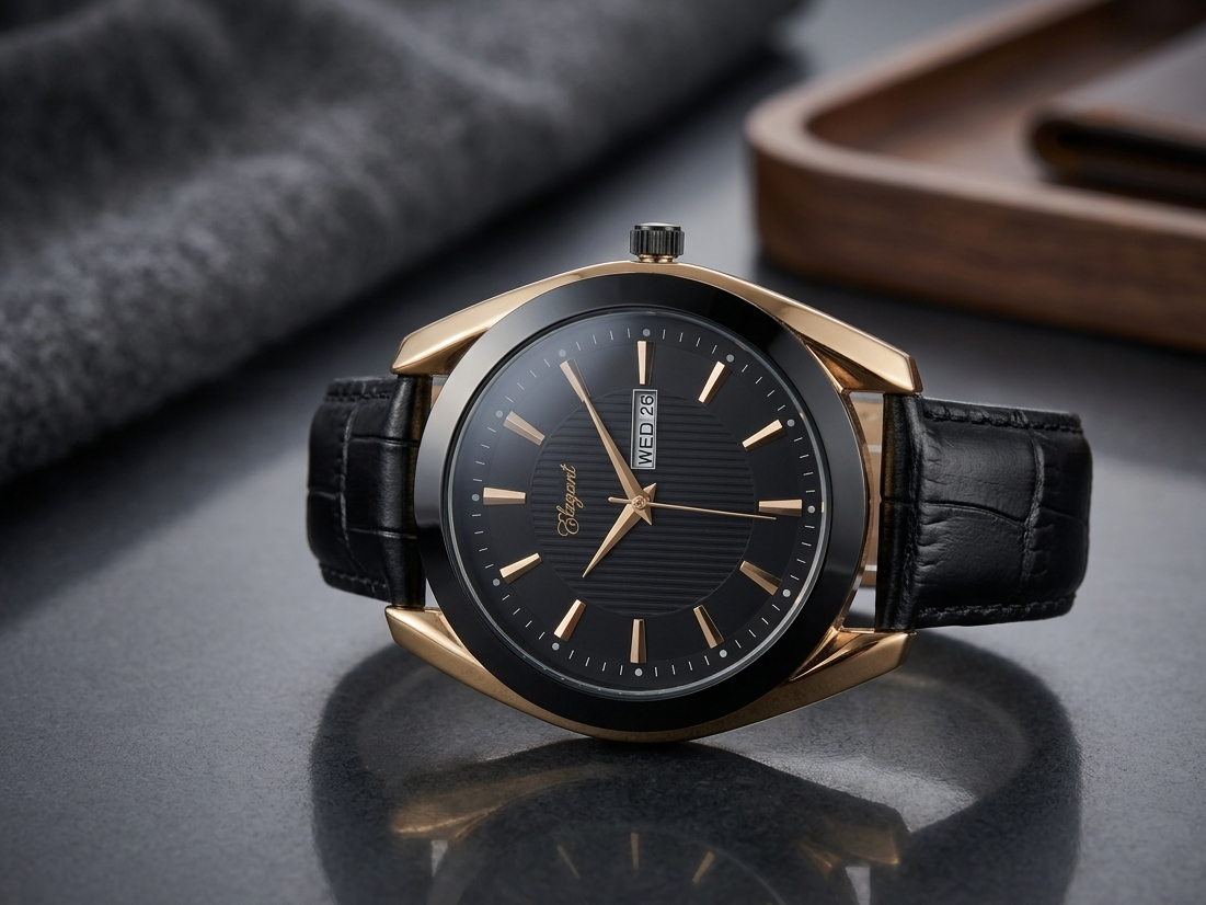 BTC Elegant Obsidian - Black Dial Men Watch  BLK2511037BLKLS