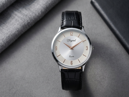 BTC Elegant Stardust- Silver Dial Men Watch SIL2511039BLKLS