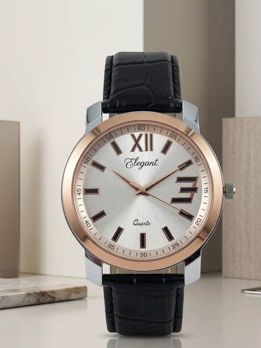 BTC Elegant Stardust - Sliver Dial Men Watch SIL25110E34BLKLS