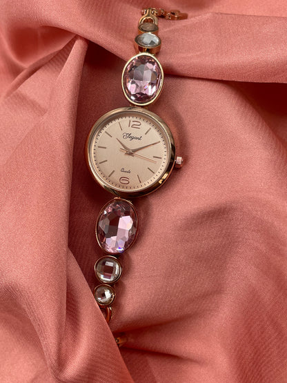 BTC Elegant Rose Series - Pink Dial Women Giftbox Watch