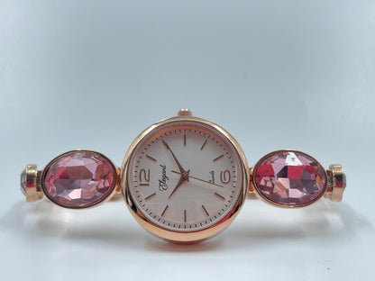 BTC Elegant Ruby Series - Rose Gold Dial Ladies Watch