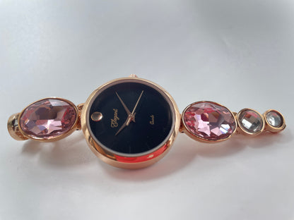 BTC Elegant Obsidian Series - Black Dial Women Giftbox Watch BLK2511020