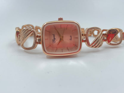 BTC Elegant Ruby Series - Rose Gold Dial Ladies Watch
