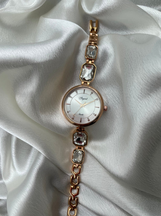 BTC Elegant Stardust Series - Silver Dial Ladies Watch