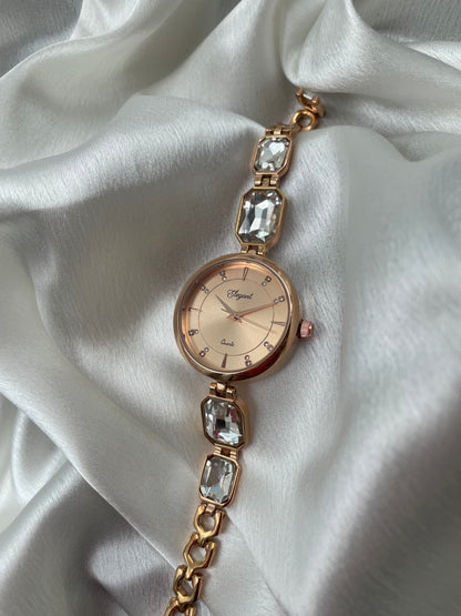 BTC Elegant Ruby Series - Rose Gold Dial Women Giftbox Watch RGLD2511023
