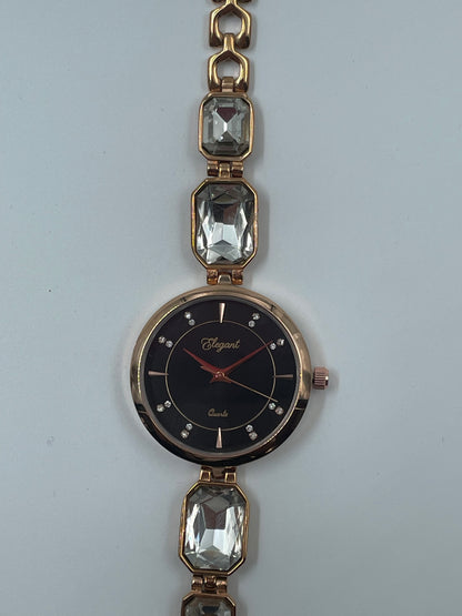 BTC Elegant Obsidian Series - Black Dial Women Giftbox Watch