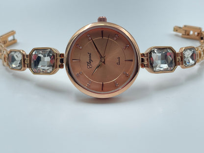 BTC Elegant Ruby Series - Rose Gold Dial Women Giftbox Watch RGLD2511023