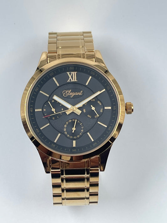 BTC Elegant Obsidian Series - Black Dial Men Watch