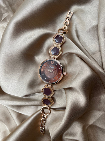 BTC Elegant Sand Series - Brown Dial Women Giftbox Watch