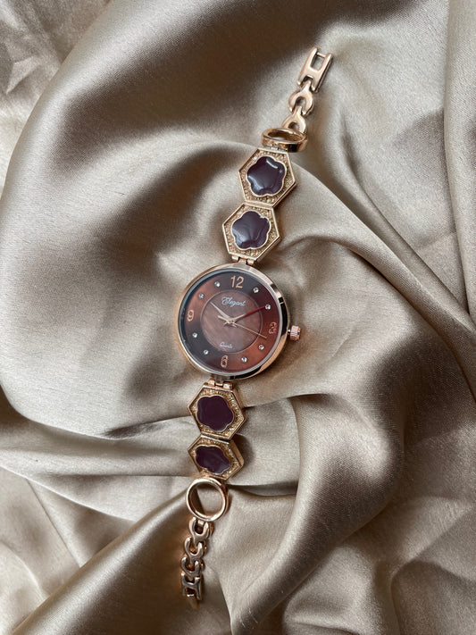 BTC Elegant Sand Series - Brown Dial Women Giftbox Watch