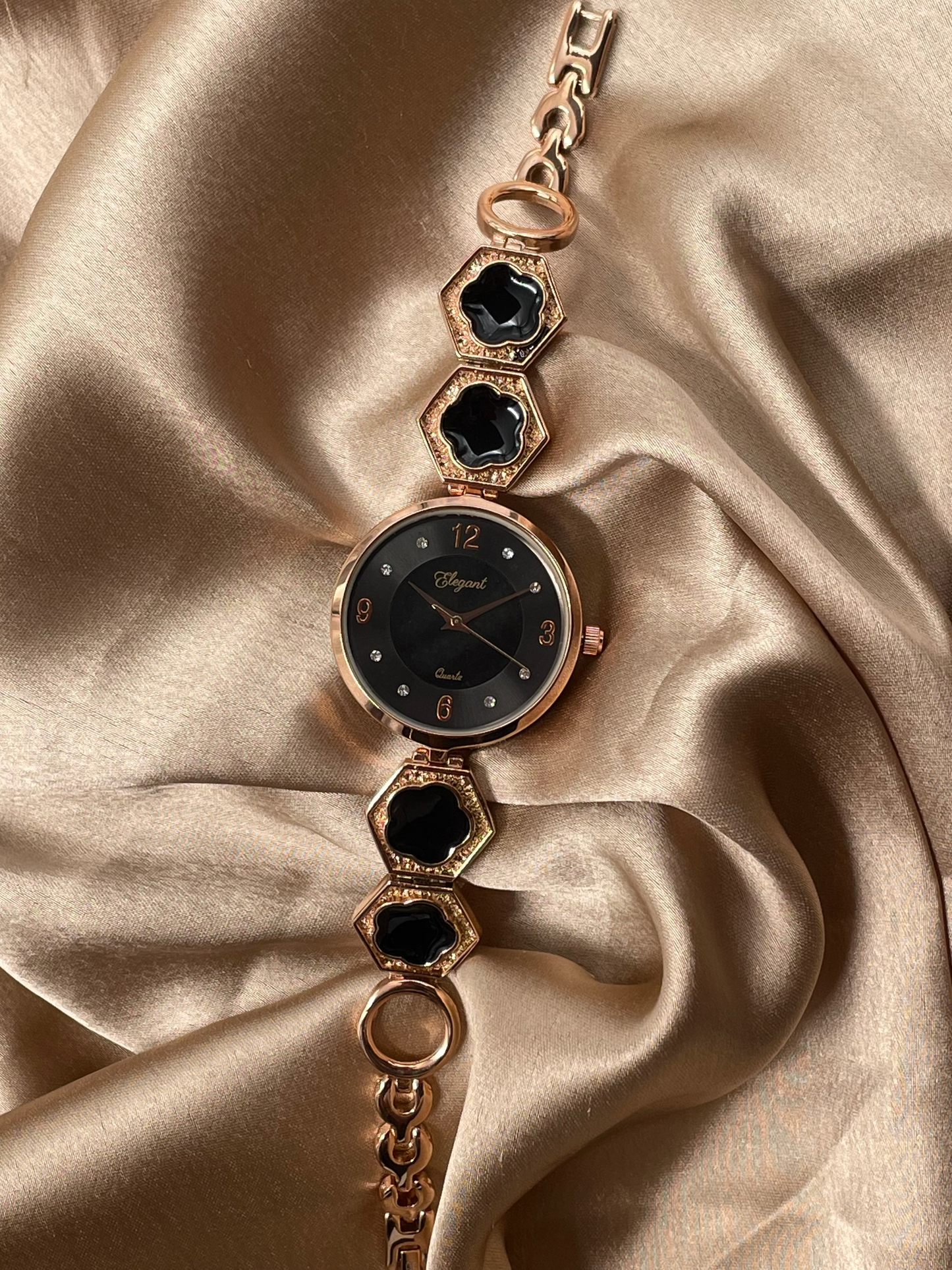 BTC Elegant Obsidian Series - Black Dial Women Giftbox Watch