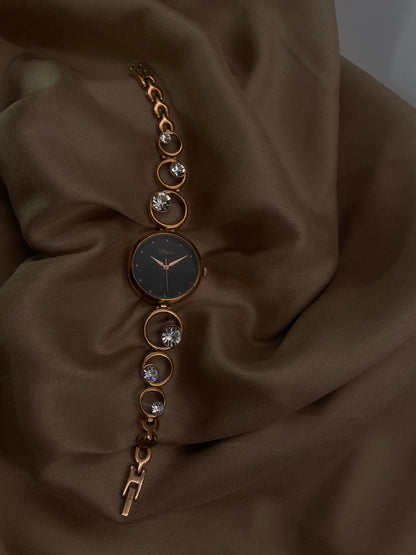 BTC Elegant Obsidian Series - Black Dial Ladies Watch