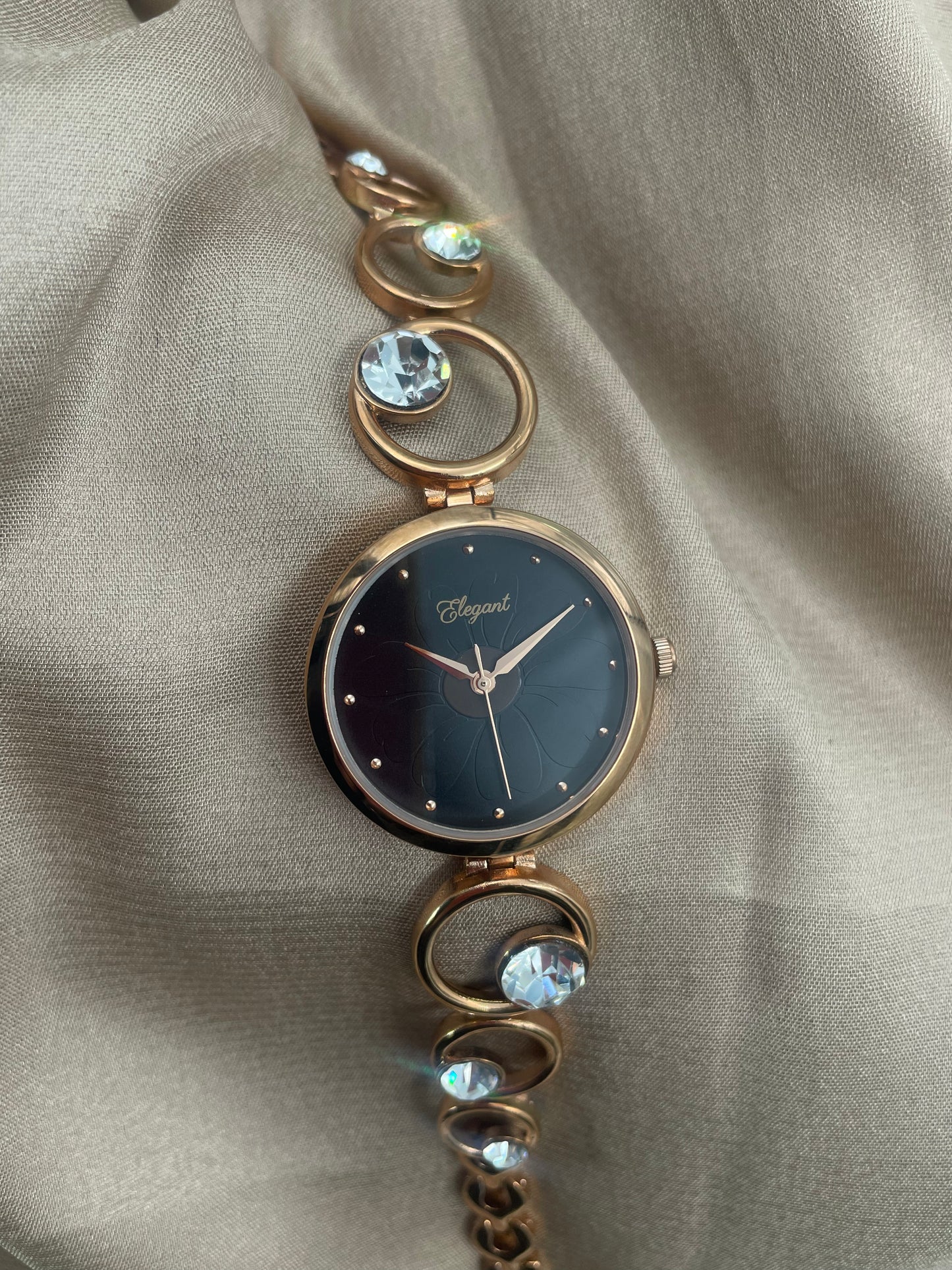 BTC Elegant Obsidian Series - Black Dial Ladies Watch