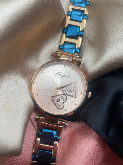 BTC Elegant Ruby Series - Rose Gold Dial Ladies Watch