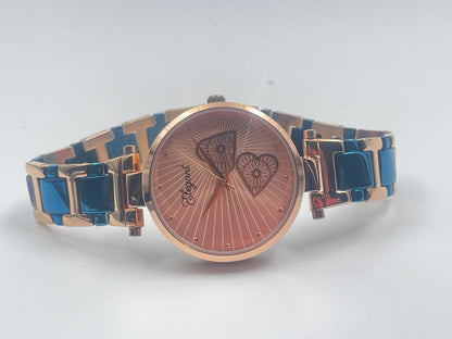 BTC Elegant Ruby Series - Rose Gold Dial Ladies Watch