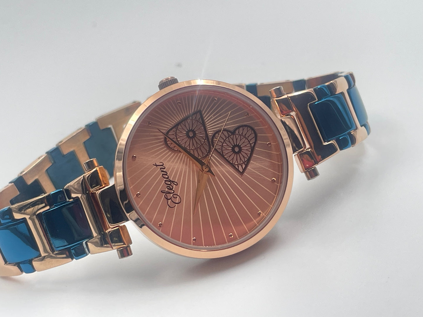 BTC Elegant Ruby Series - Rose Gold Dial Ladies Watch