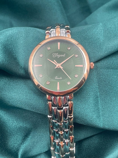 BTC Elegant Nature Series - Green Dial Ladies Watch