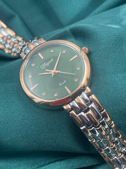 BTC Elegant Nature Series - Green Dial Ladies Watch