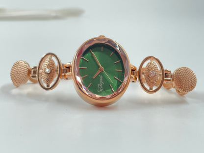BTC Elegant Forest Series - Green Dial Women Giftbox Watch
