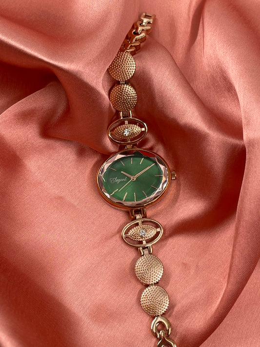 BTC Elegant Forest Series - Green Dial Women Giftbox Watch