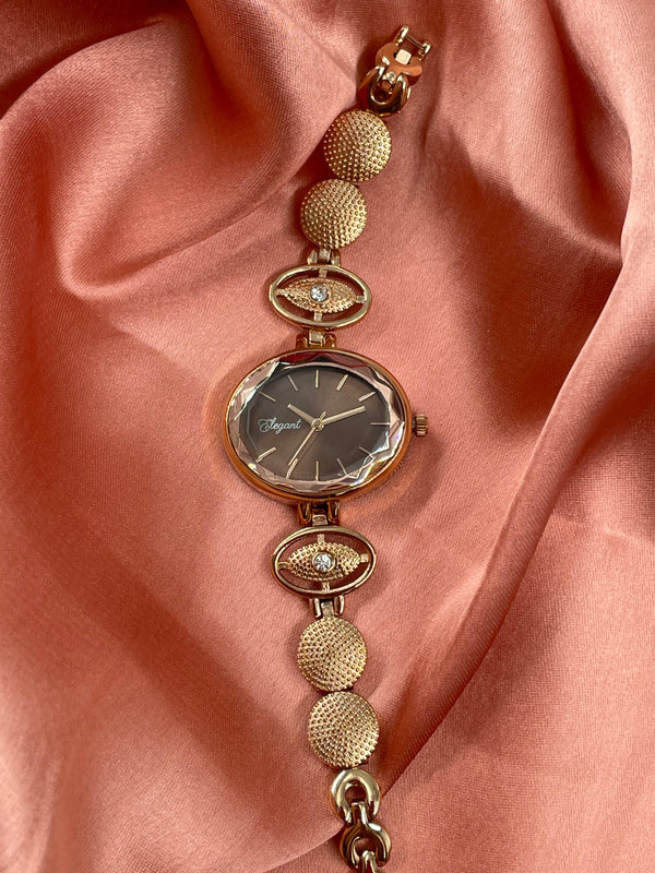 BTC Elegant Sand Series - Brown Dial Women Giftbox Watch