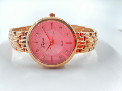 BTC Elegant Rose Series - Pink Dial Women Giftbox Watch