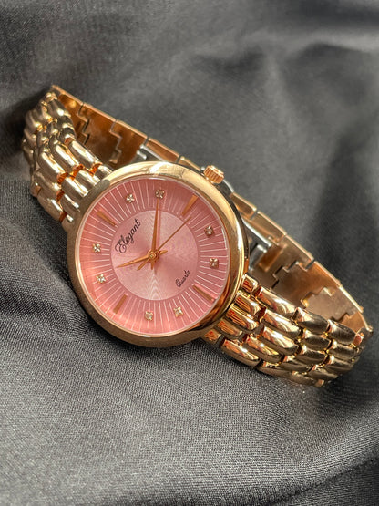 BTC Elegant Rose Series - Pink Dial Women Giftbox Watch