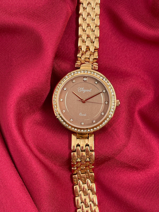 BTC Elegant Sand Series - Brown Dial Women Giftbox Watch