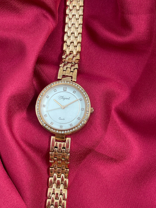 BTC Elegant Stardust Series - Silver Dial Women Giftbox Watch