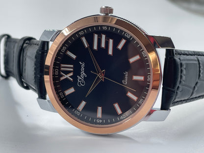 BTC Elegant Obsidian - Black Dial Men Watch