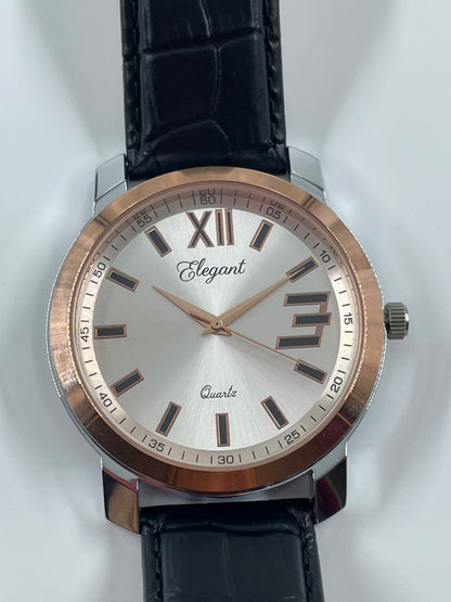 BTC Elegant Stardust - Sliver Dial Men Watch SIL25110E34BLKLS