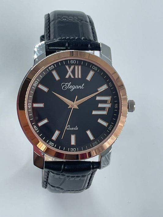 BTC Elegant Obsidian - Black Dial Men Watch