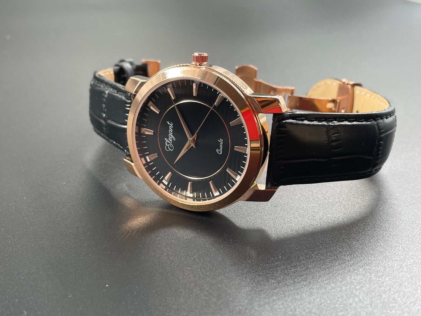 BTC Elegant Obsidian - Black Dial Men Gift Watch