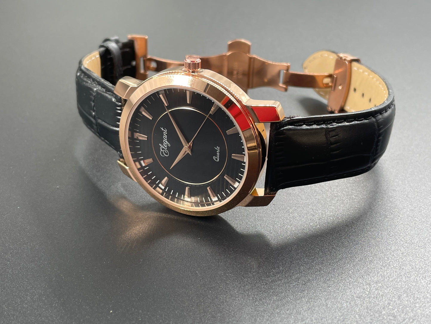 BTC Elegant Obsidian - Black Dial Men Gift Watch