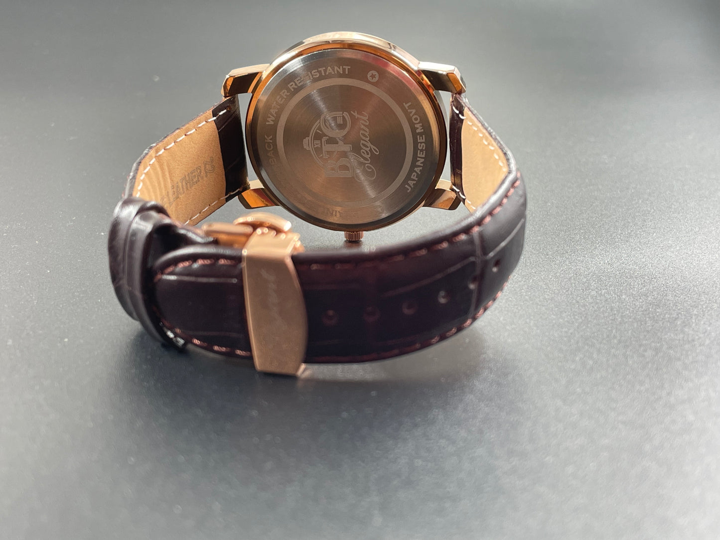 BTC Elegant Ruby - Rose Gold Dial Men Gift Watch