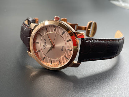 BTC Elegant Ruby - Rose Gold Dial Men Gift Watch