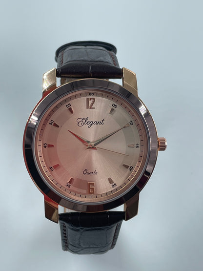 BTC Elegant Ruby - Rose Gold Dial Men Watch