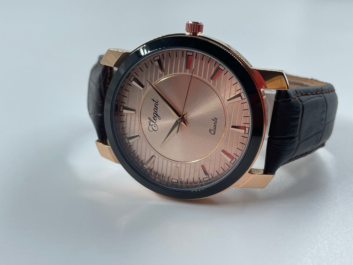 BTC Elegant Ruby - Rose Gold Dial Men Watch RGLD25110C34BRWLS