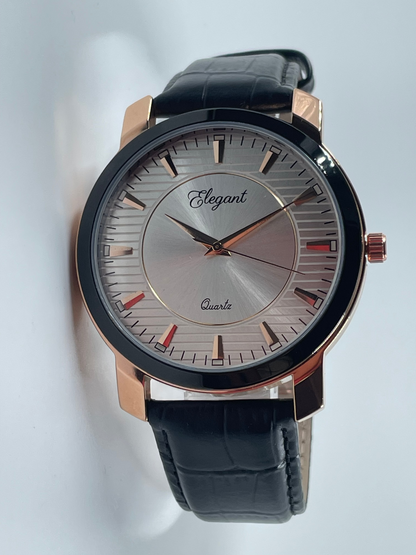 BTC Elegant Stardust - Silver Dial Men Watch SIL25110C34BLKLS