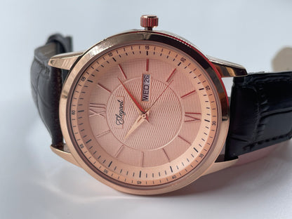 BTC Elegant Ruby- Rose Gold Dial Men Watch