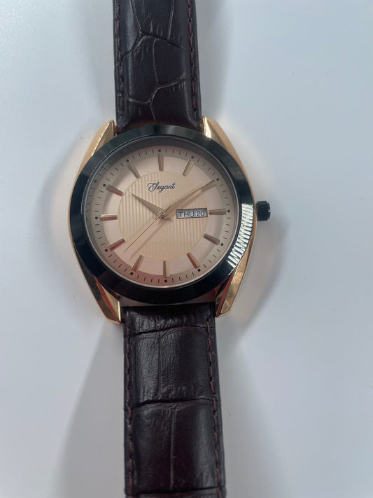 BTC Elegant Ruby - Rose Gold Dial Men Gift Watch