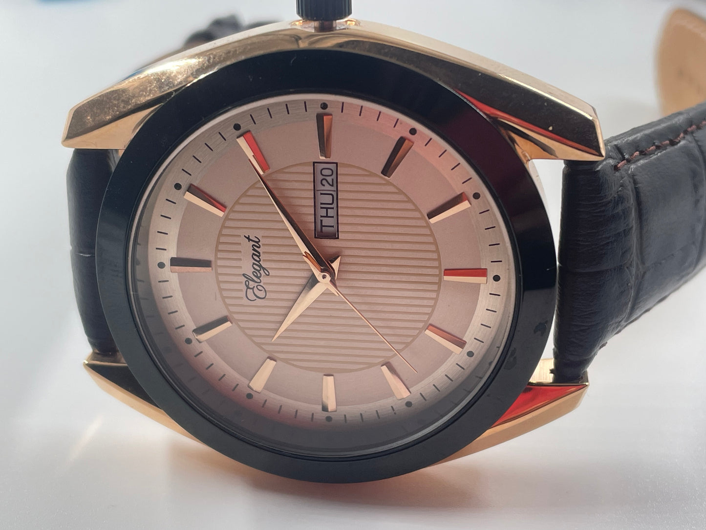 BTC Elegant Ruby - Rose Gold Dial Men Gift Watch