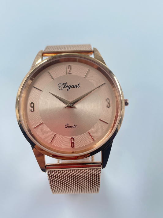 BTC Elegant Ruby - Rose Gold Dial Men Watch