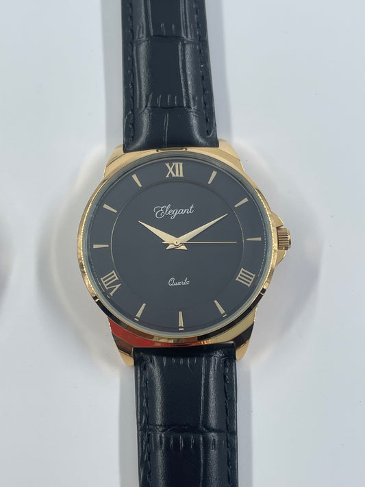 BTC Elegant Obsidian -Black Dial Men Watch