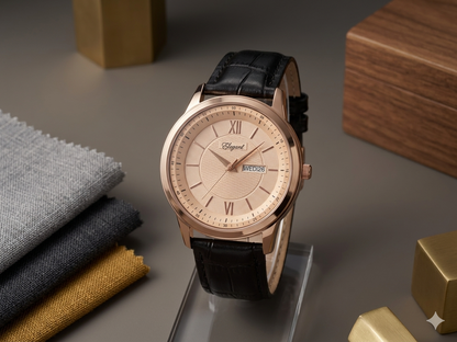 BTC Elegant Ruby- Rose Gold Dial Men Watch  RGLD2511036BRWLS