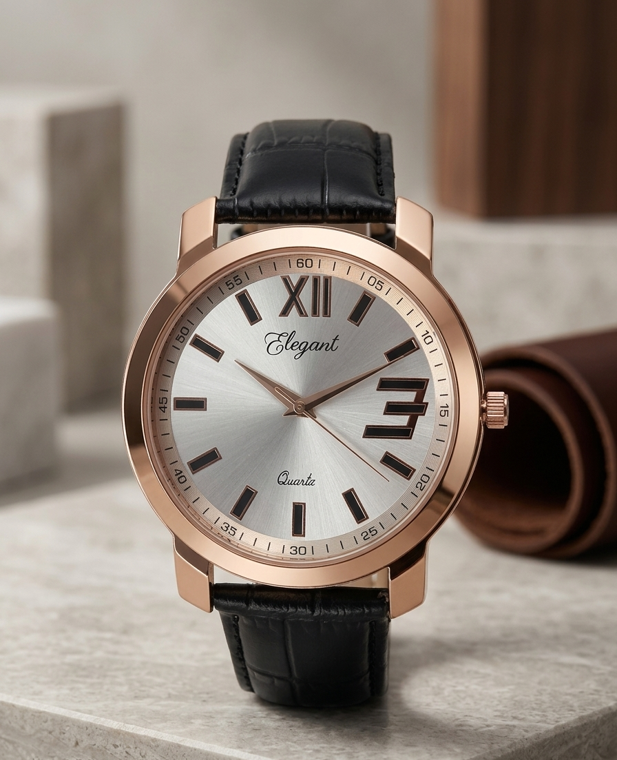 BTC Elegant Stardust - silver Dial Men Gift Watch SIL25110G34BLKLS