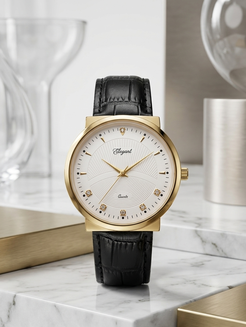 BTC Elegant Sky  - White Dial Men Watch  WHT2511029BLKLS