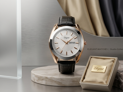 BTC Elegant Sky - White Dial Men Watch WHT2511038BLKLS